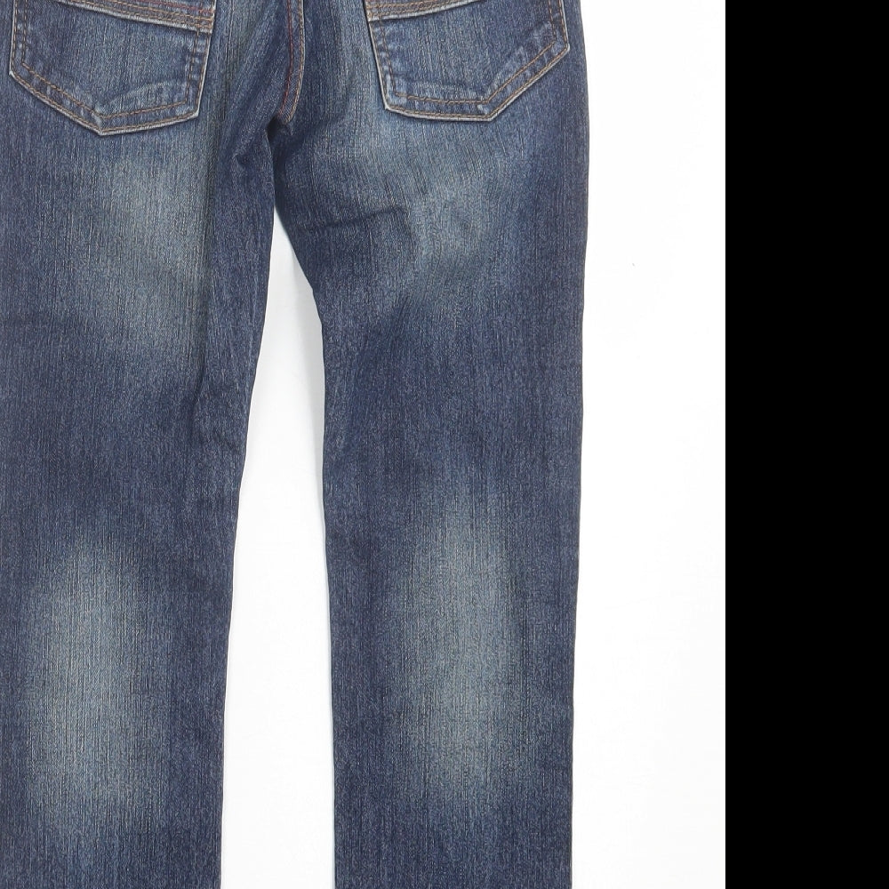 NEXT Boys Blue Cotton Straight Jeans Size 7 Years Regular Button