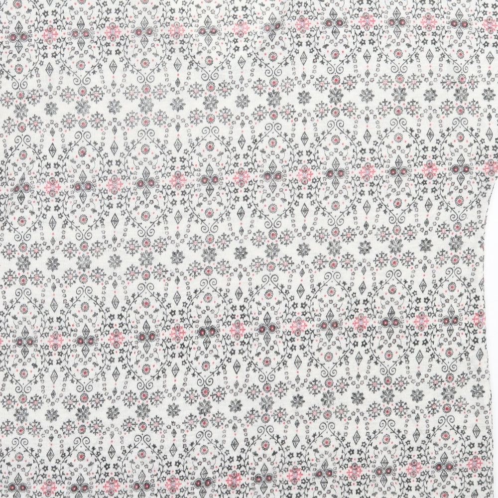 George Womens Multicoloured Geometric Viscose Basic T-Shirt Size 24 V-Neck