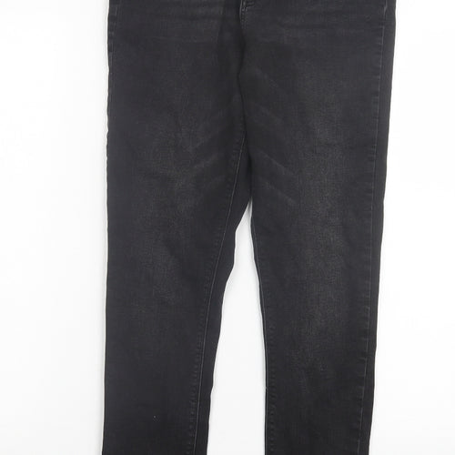 Denim & Co. Womens Black Cotton Skinny Jeans Size 14 L29 in Regular Button