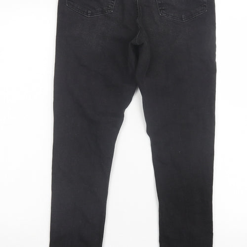 Denim & Co. Womens Black Cotton Skinny Jeans Size 14 L29 in Regular Button