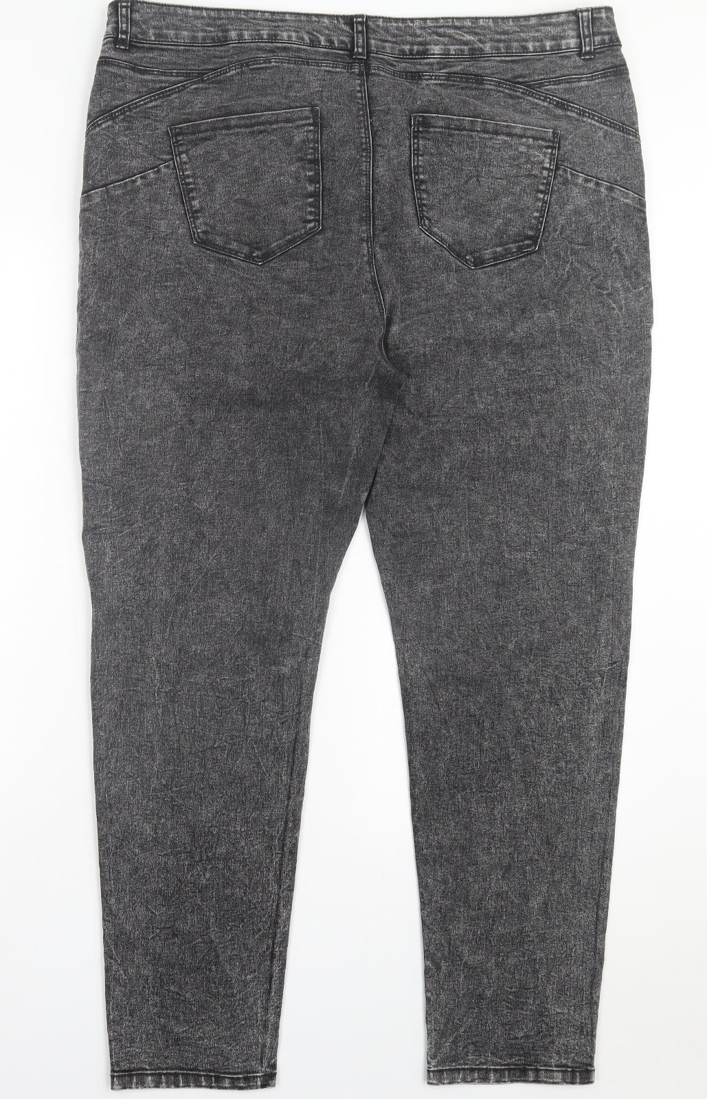 pep&co Womens Black Cotton Straight Jeans Size 20 L29 in Regular Button