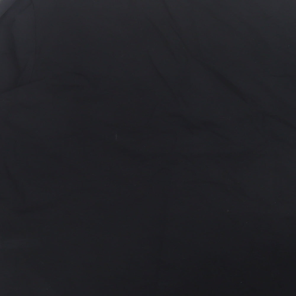 Marks and Spencer Womens Black Viscose Basic T-Shirt Size 14 Square Neck