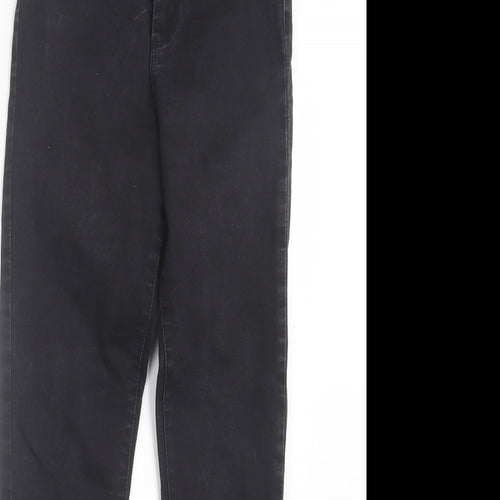 Denim & Co. Womens Black Cotton Skinny Jeans Size 10 L28 in Regular Button