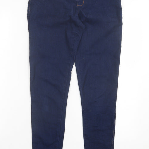Denim & Co. Womens Blue Cotton Jegging Trousers Size 10 L30 in Regular