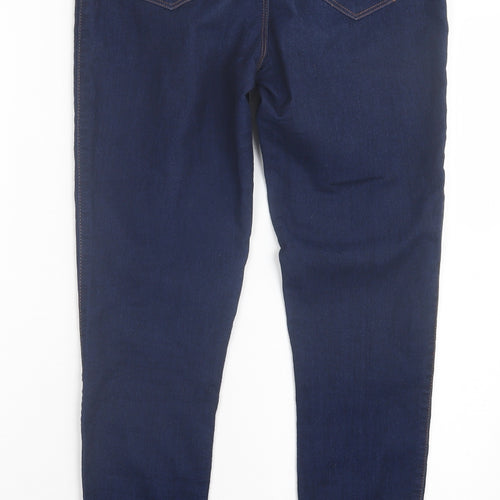 Denim & Co. Womens Blue Cotton Jegging Trousers Size 10 L30 in Regular