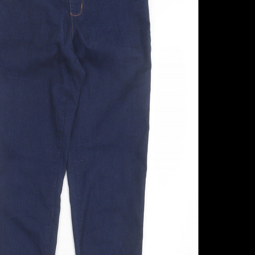 Denim & Co. Womens Blue Cotton Jegging Trousers Size 10 L30 in Regular
