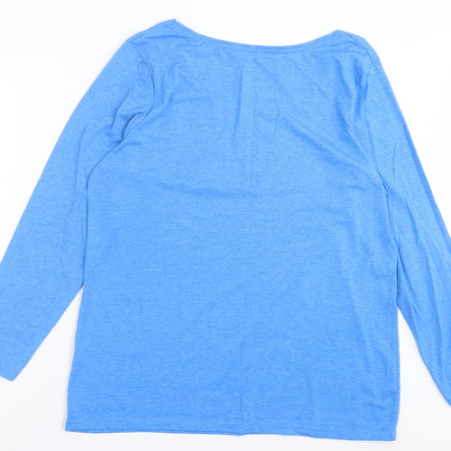 Primark Womens Blue Polyester Basic T-Shirt Size 2XL Scoop Neck