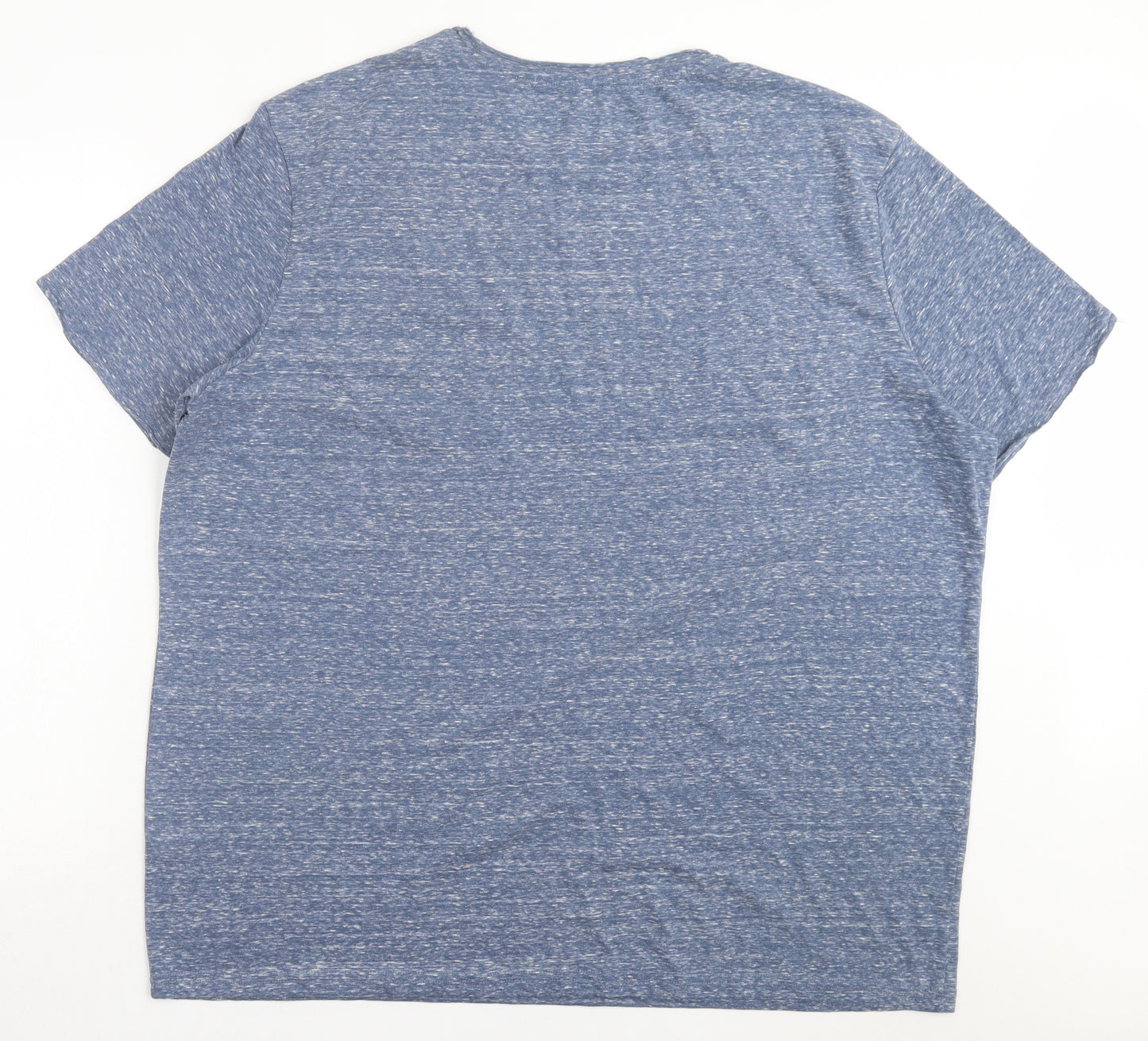 George Mens Blue Polyester T-Shirt Size 3XL Crew Neck