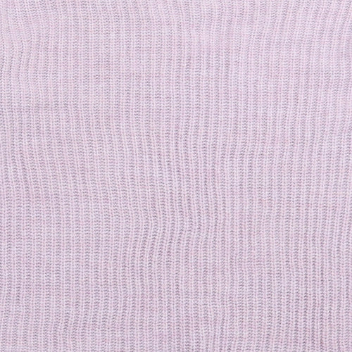 Primark Womens Purple V-Neck Acrylic Pullover Jumper Size XS