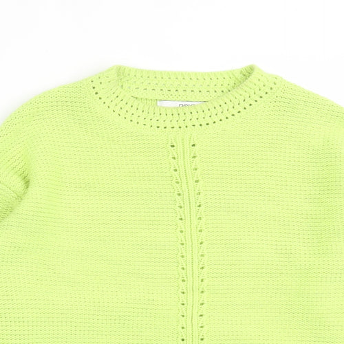 NEXT Womens Green Crew Neck Acrylic Pullover Jumper Size S