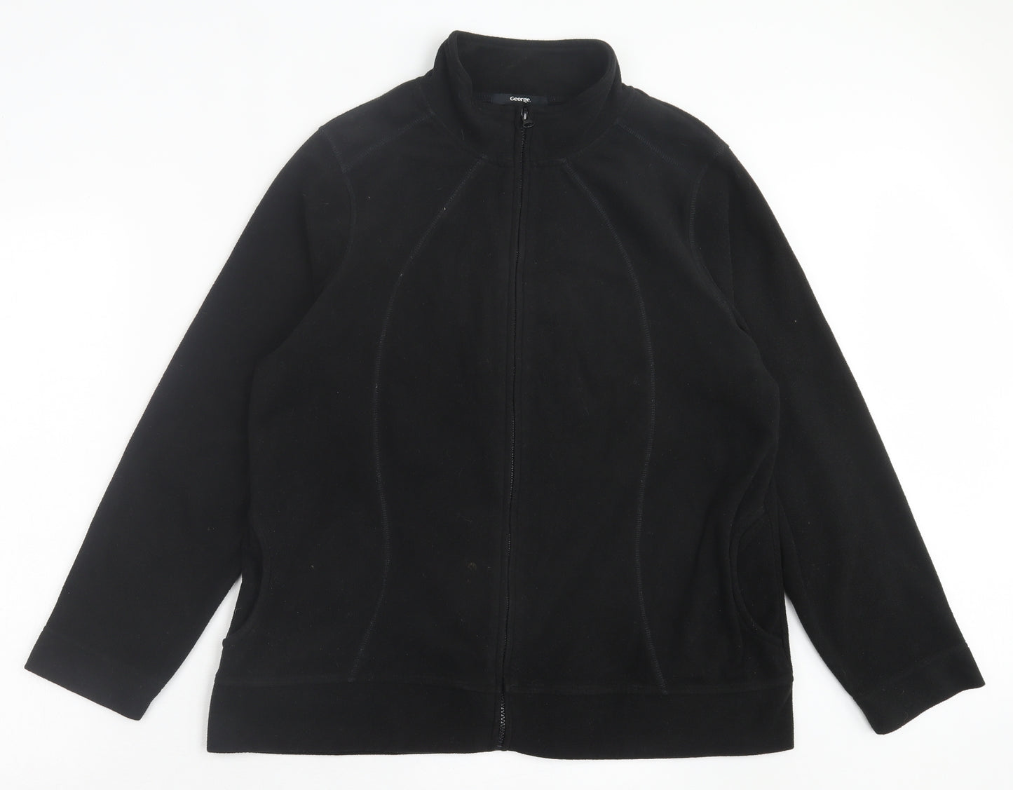 George Womens Black Jacket Size 20 Zip