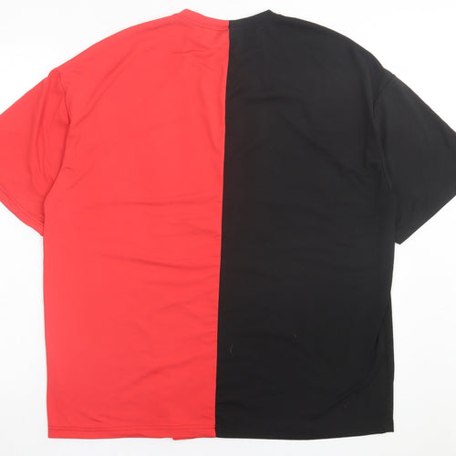 SheIn Womens Multicoloured Striped Polyester Basic T-Shirt Size S Crew Neck
