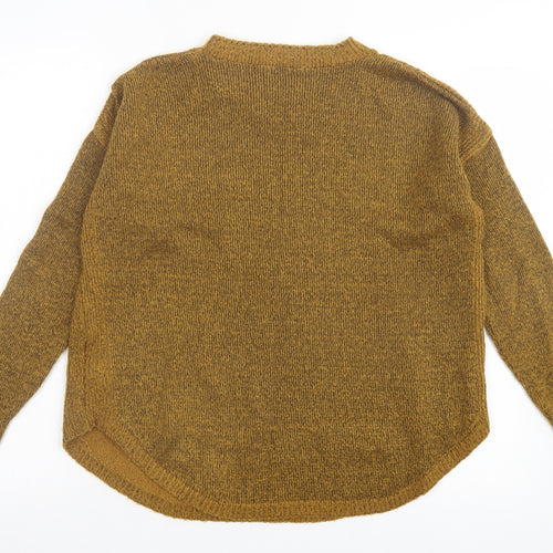 New Look Womens Yellow Crew Neck Polyester Pullover Jumper Size 6