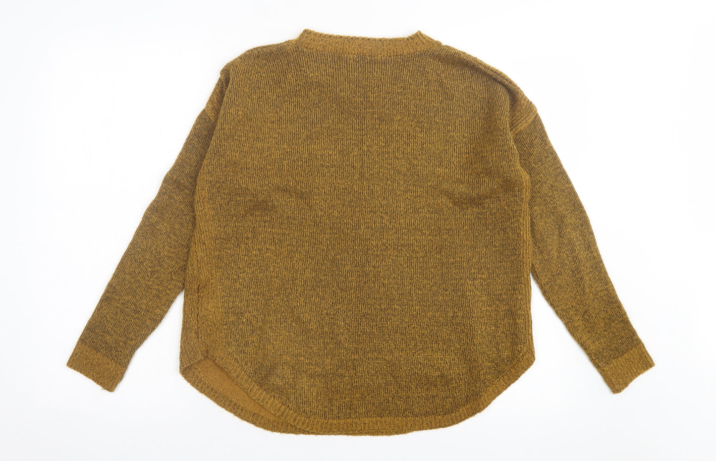 New Look Womens Yellow Crew Neck Polyester Pullover Jumper Size 6