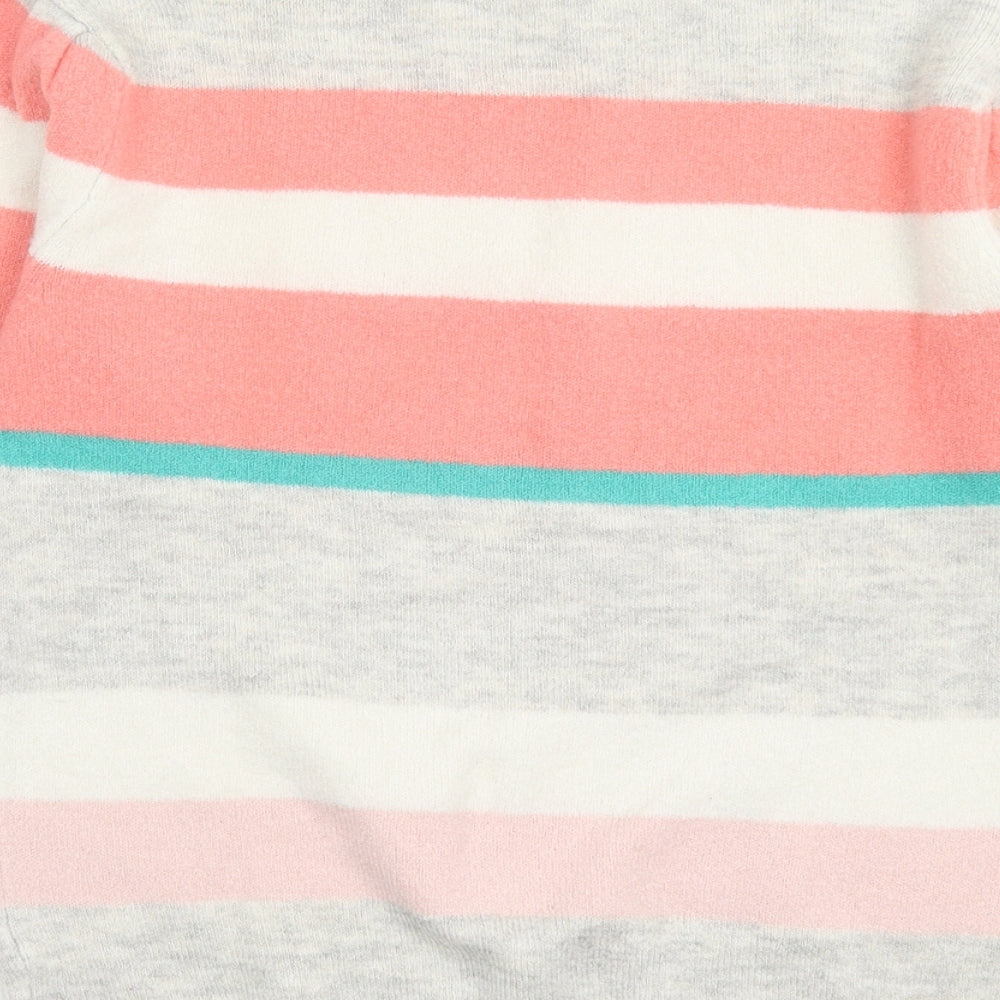 Dorothy Perkins Womens Multicoloured Crew Neck Striped Acrylic Pullover Jumper Size 8