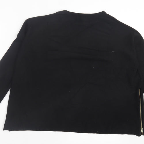 Primark Womens Black Crew Neck Viscose Pullover Jumper Size XL