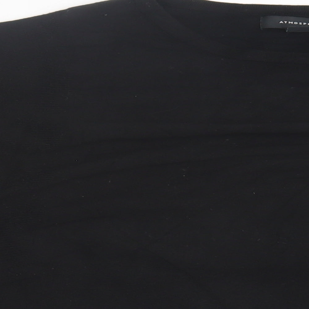 Primark Womens Black Crew Neck Viscose Pullover Jumper Size XL