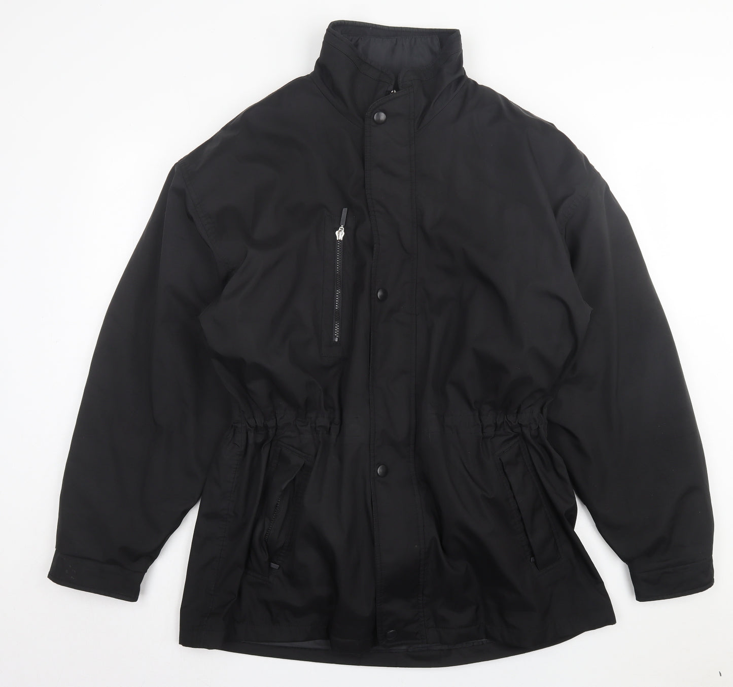 Result Mens Black Jacket Coat Size L Zip