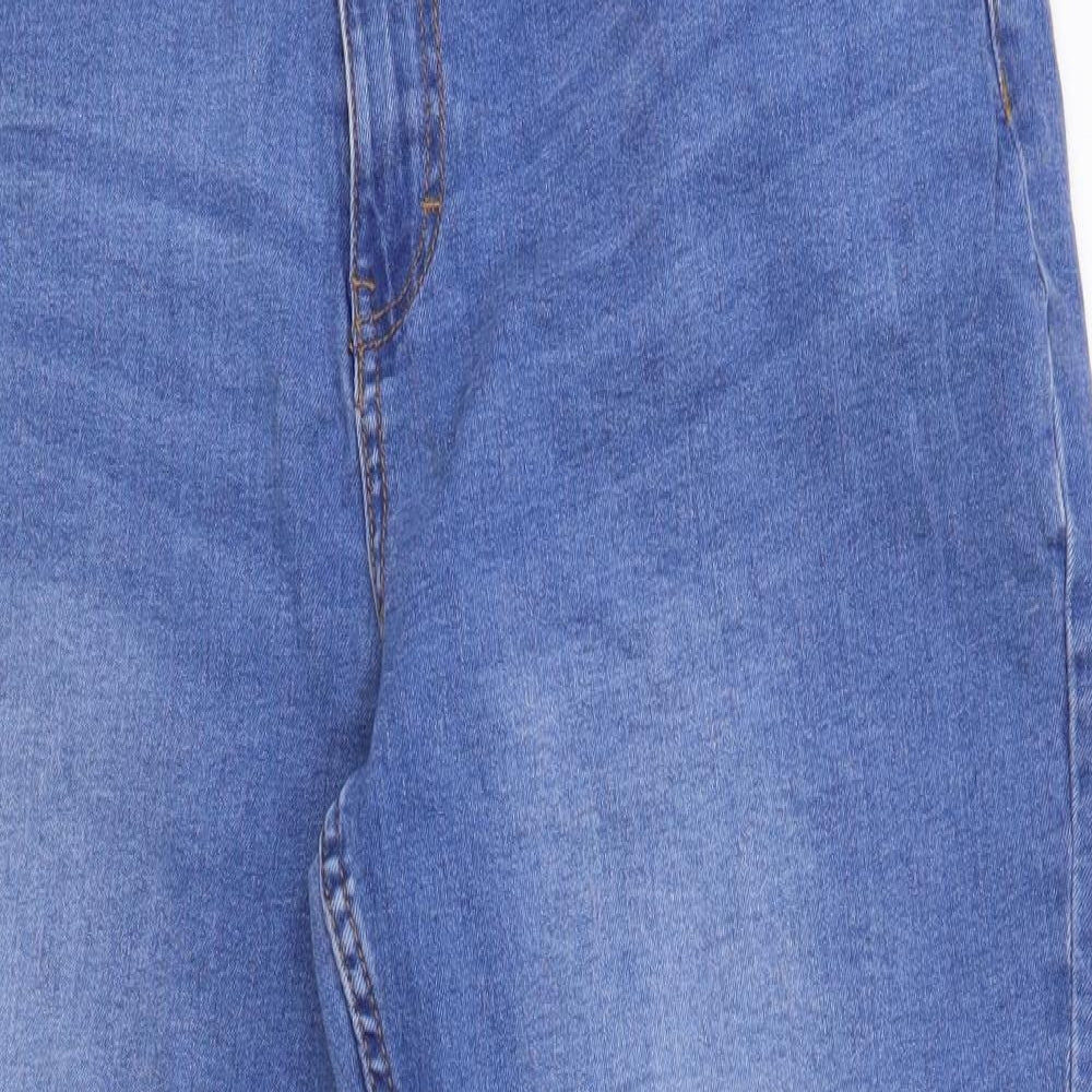 Denim 365 Womens Blue Cotton Tapered Jeans Size 14 L26 in Regular Button