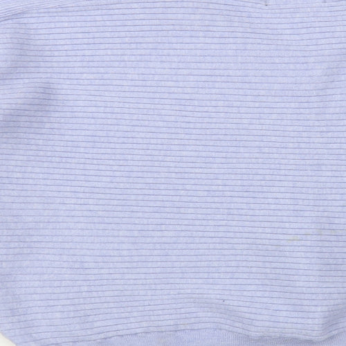 F&F Womens Blue V-Neck Acrylic Pullover Jumper Size 12