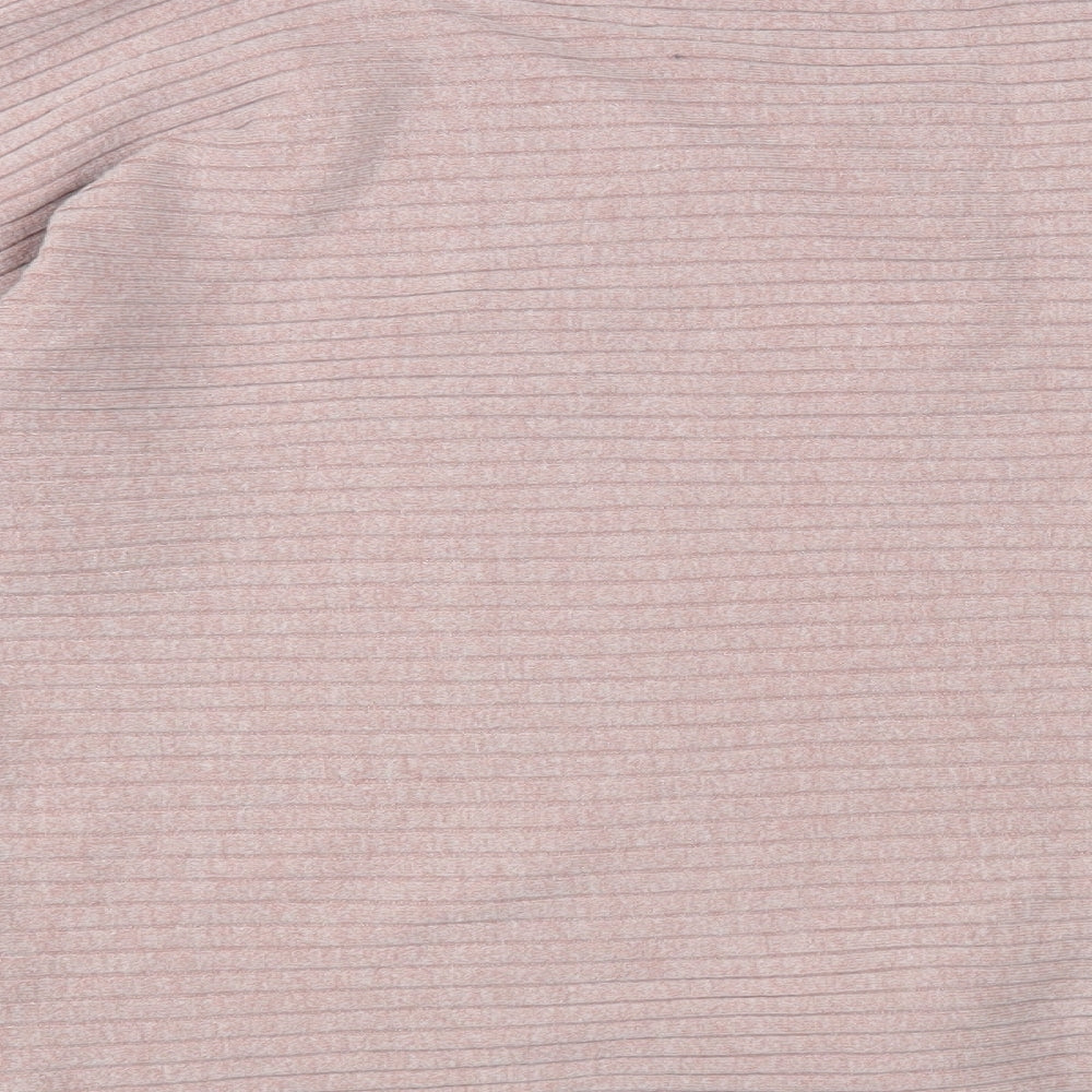 F&F Womens Pink V-Neck Acrylic Pullover Jumper Size 14