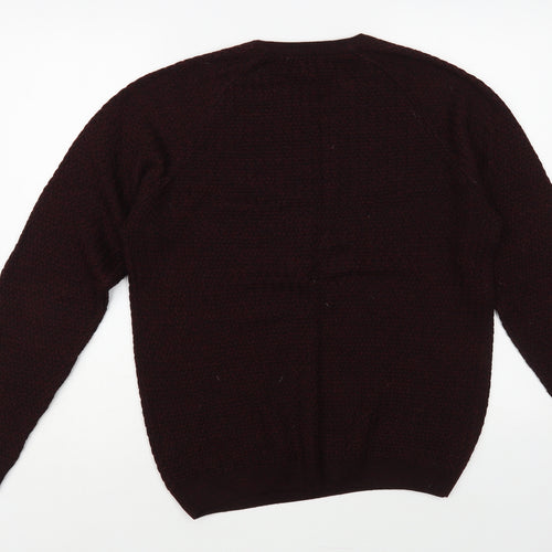 ASOS Mens Purple Crew Neck Acrylic Pullover Jumper Size M