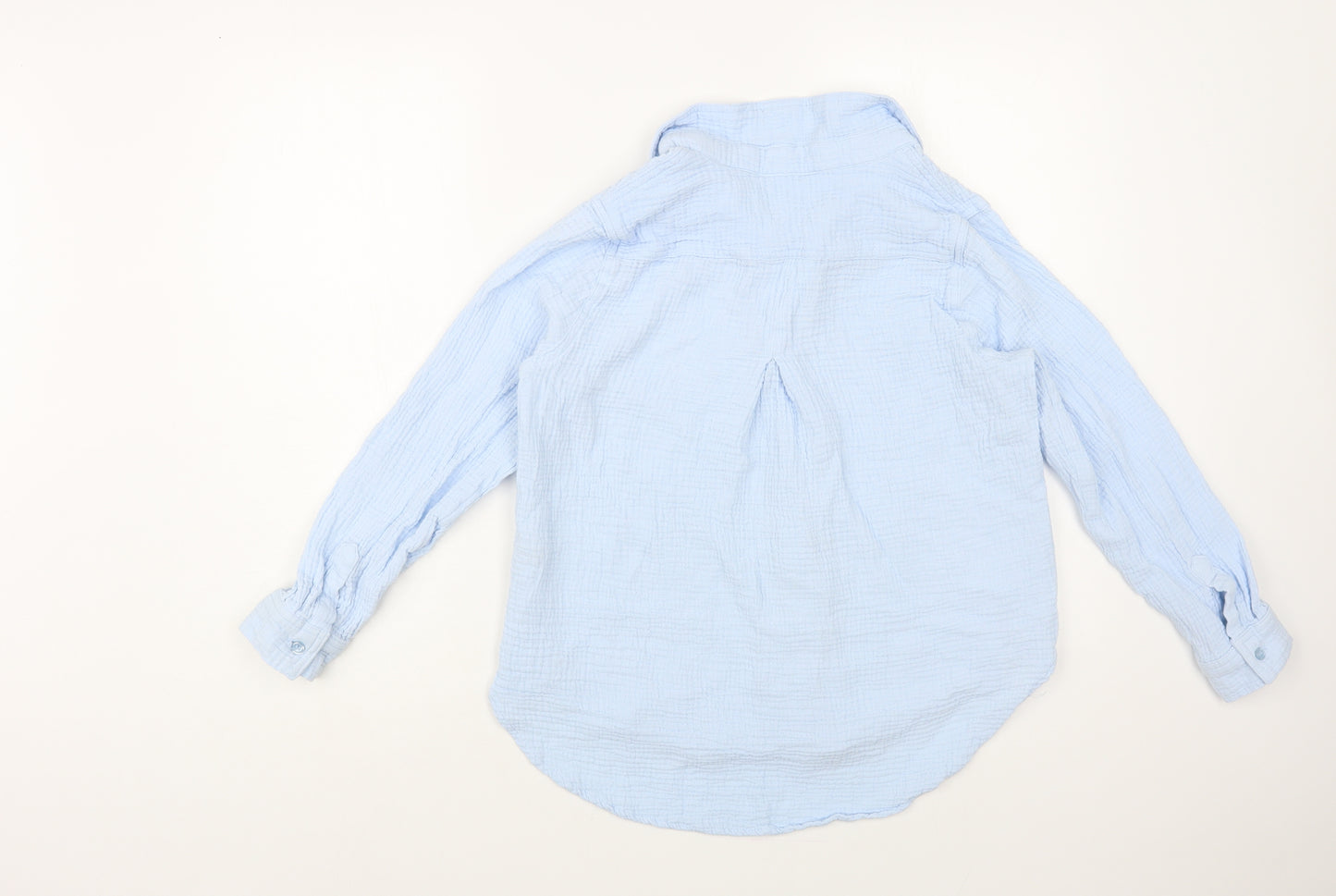 Velvet Heart Womens Blue Cotton Basic Button-Up Size M Collared