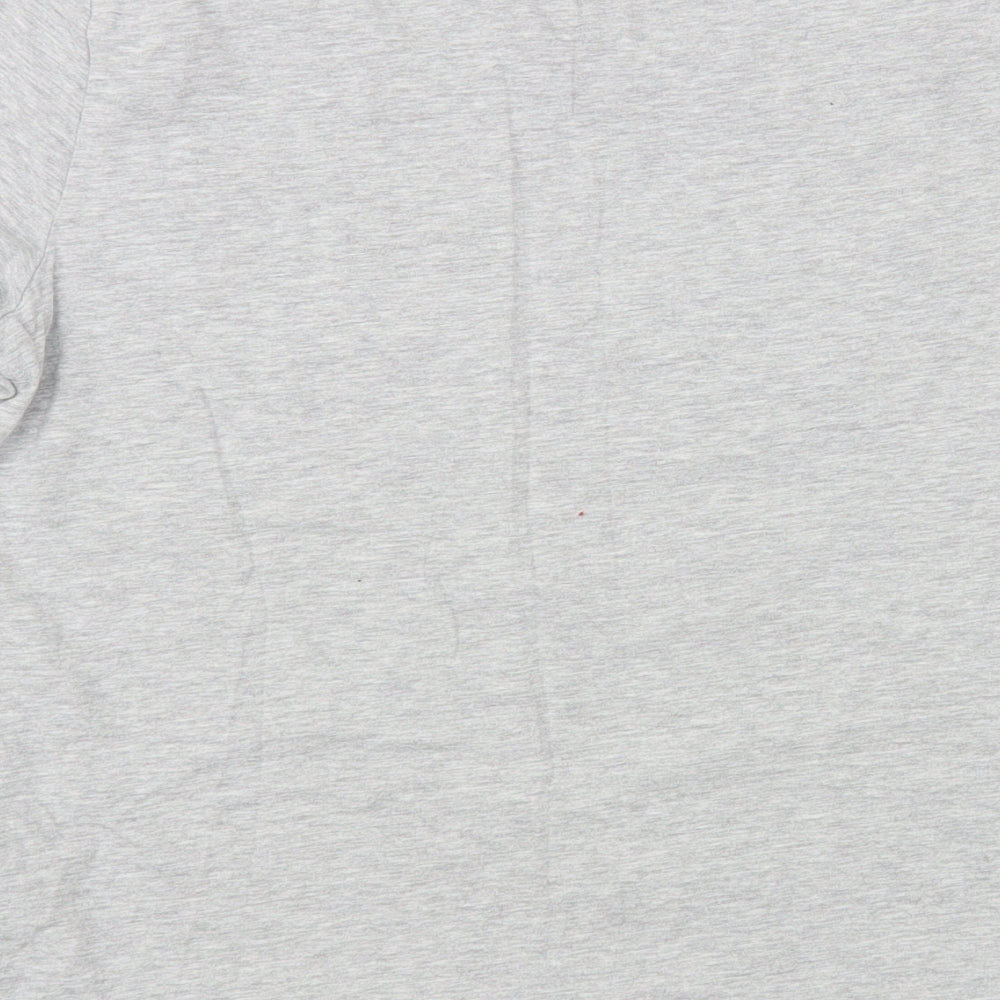 NEXT Womens Grey Cotton Basic T-Shirt Size 8 Boat Neck - Rabbit