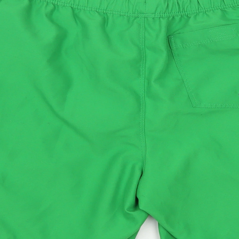 ASOS Mens Green Polyester Bermuda Shorts Size M L6 in Regular Drawstring - Swim Trunks