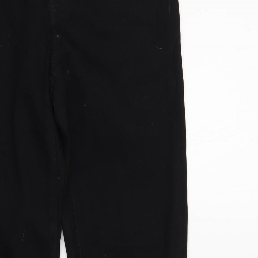 Zara Womens Black Cotton Skinny Jeans Size 12 L32 in Regular Button