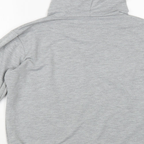 SheIn Womens Grey Polyester Pullover Hoodie Size M Pullover - Sorry I'm Late