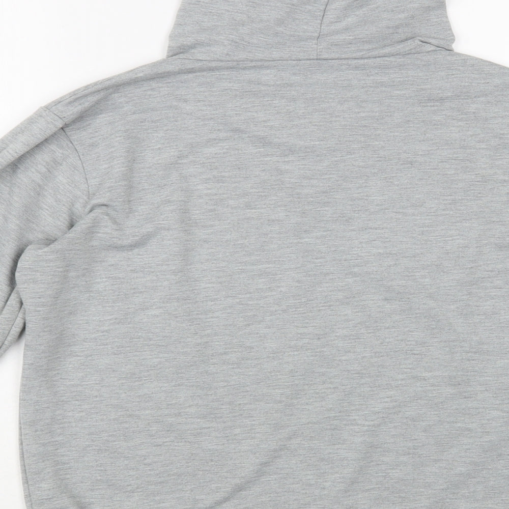 SheIn Womens Grey Polyester Pullover Hoodie Size M Pullover - Sorry I'm Late