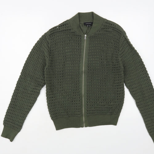Atmosphere Womens Green Collared Polyester Full Zip Jumper Size 16
