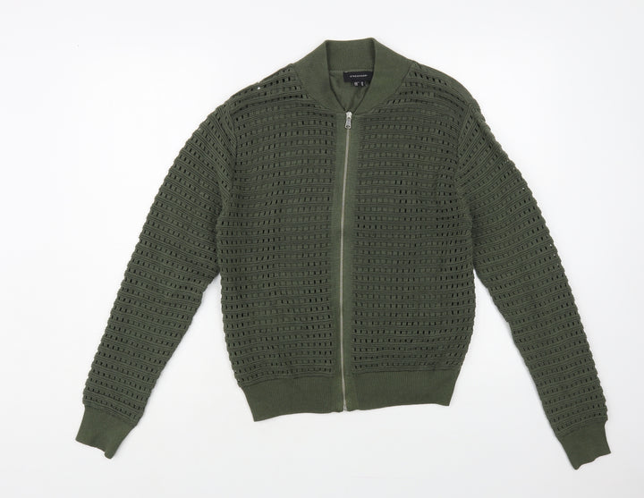 Atmosphere Womens Green Collared Polyester Full Zip Jumper Size 16