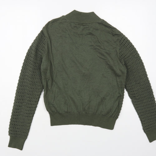 Atmosphere Womens Green Collared Polyester Full Zip Jumper Size 16