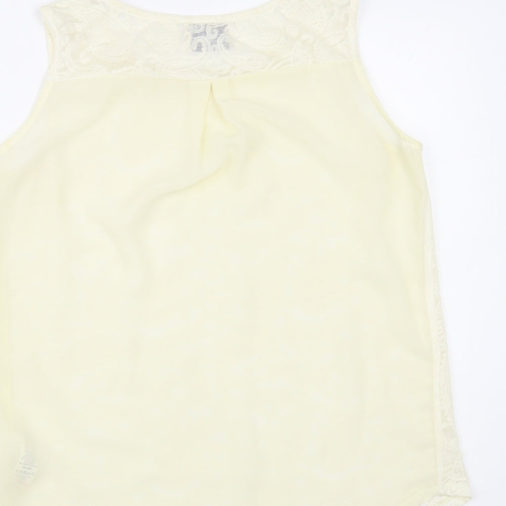 NEXT Womens Ivory Paisley Cotton Basic Blouse Size 10 Boat Neck