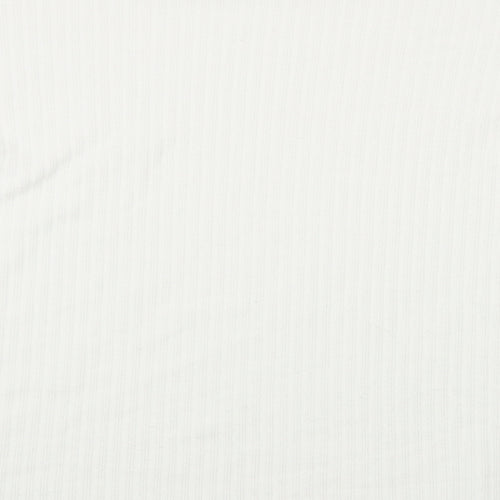 SheIn Womens White Roll Neck Acrylic Pullover Jumper Size L