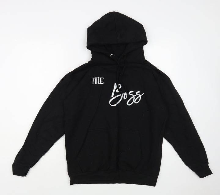 Stars & Stripes Womens Black Cotton Pullover Hoodie Size M Pullover - The Boss