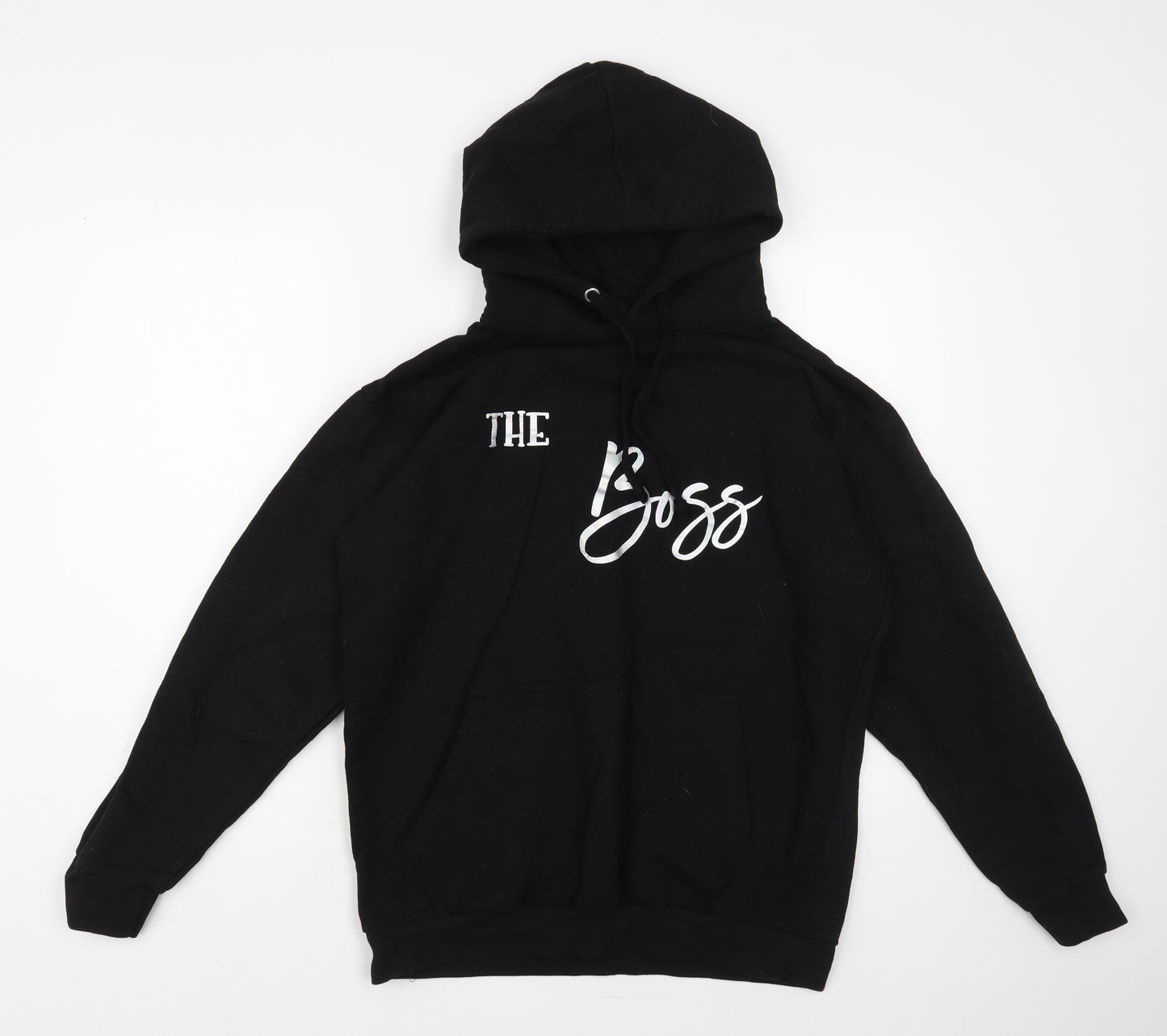 Stars & Stripes Womens Black Cotton Pullover Hoodie Size M Pullover - The Boss