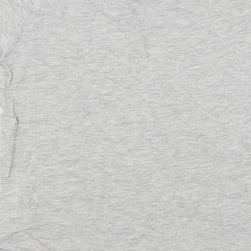 H&M Girls Grey Cotton Pullover T-Shirt Size 6-7 Years Crew Neck Pullover