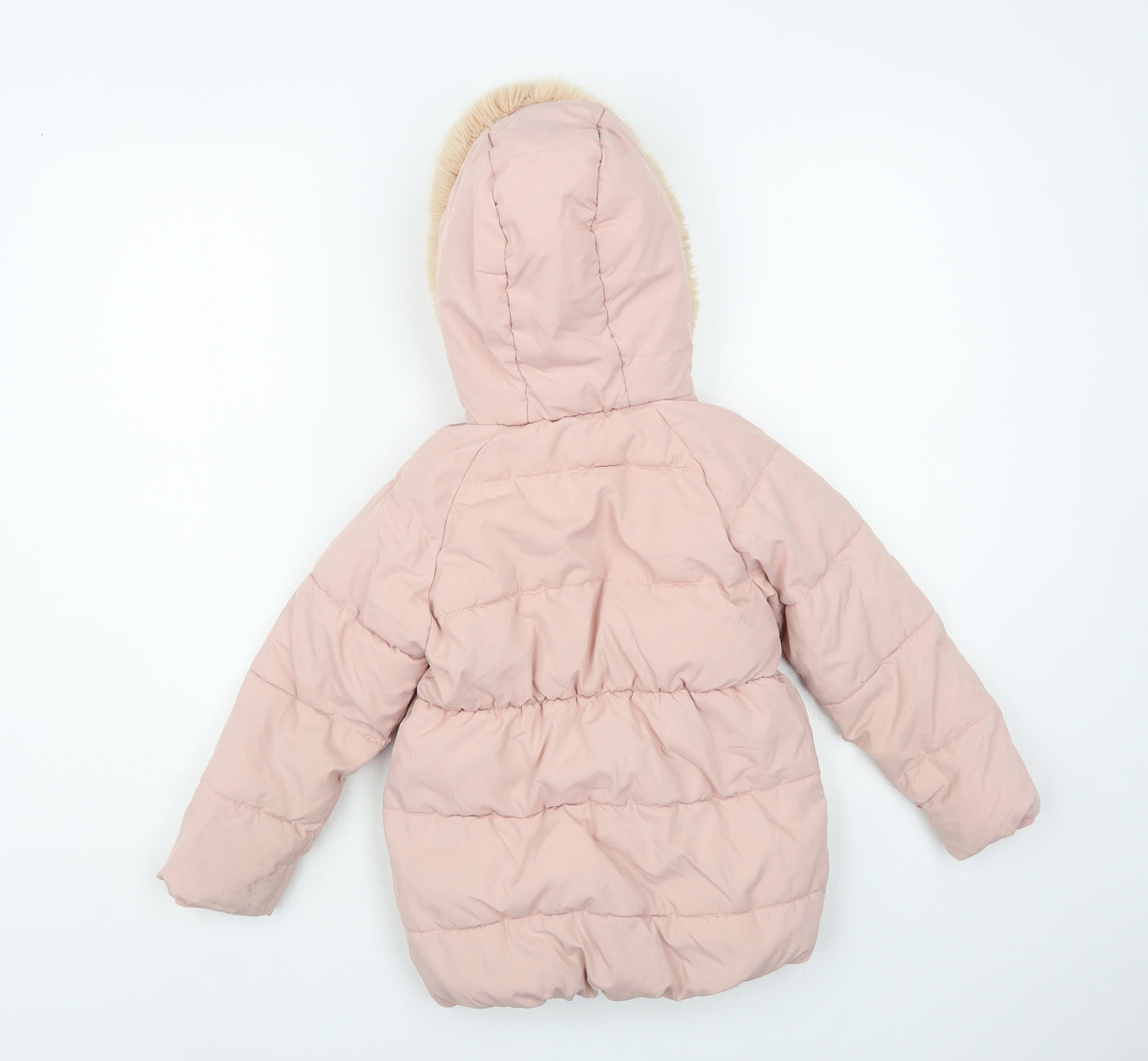 George Girls Pink Puffer Jacket Jacket Size 4-5 Years Zip