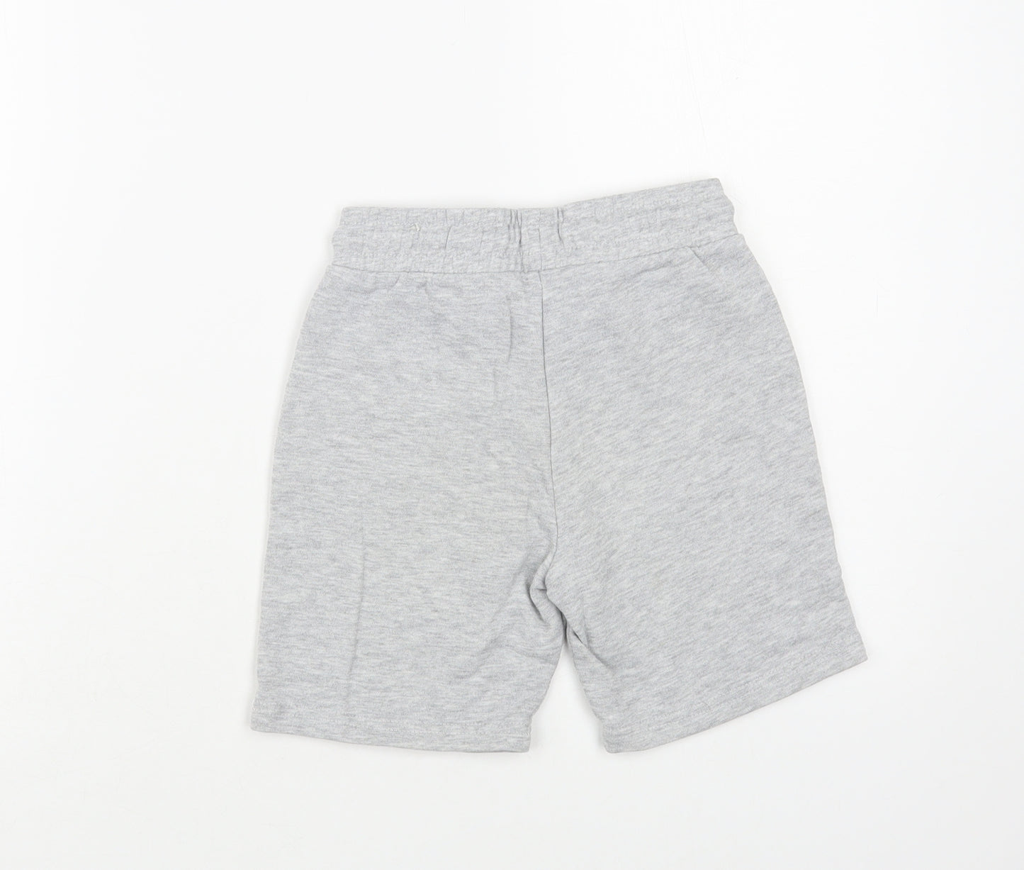 F&F Boys Grey Cotton Sweat Shorts Size 5-6 Years Regular Drawstring