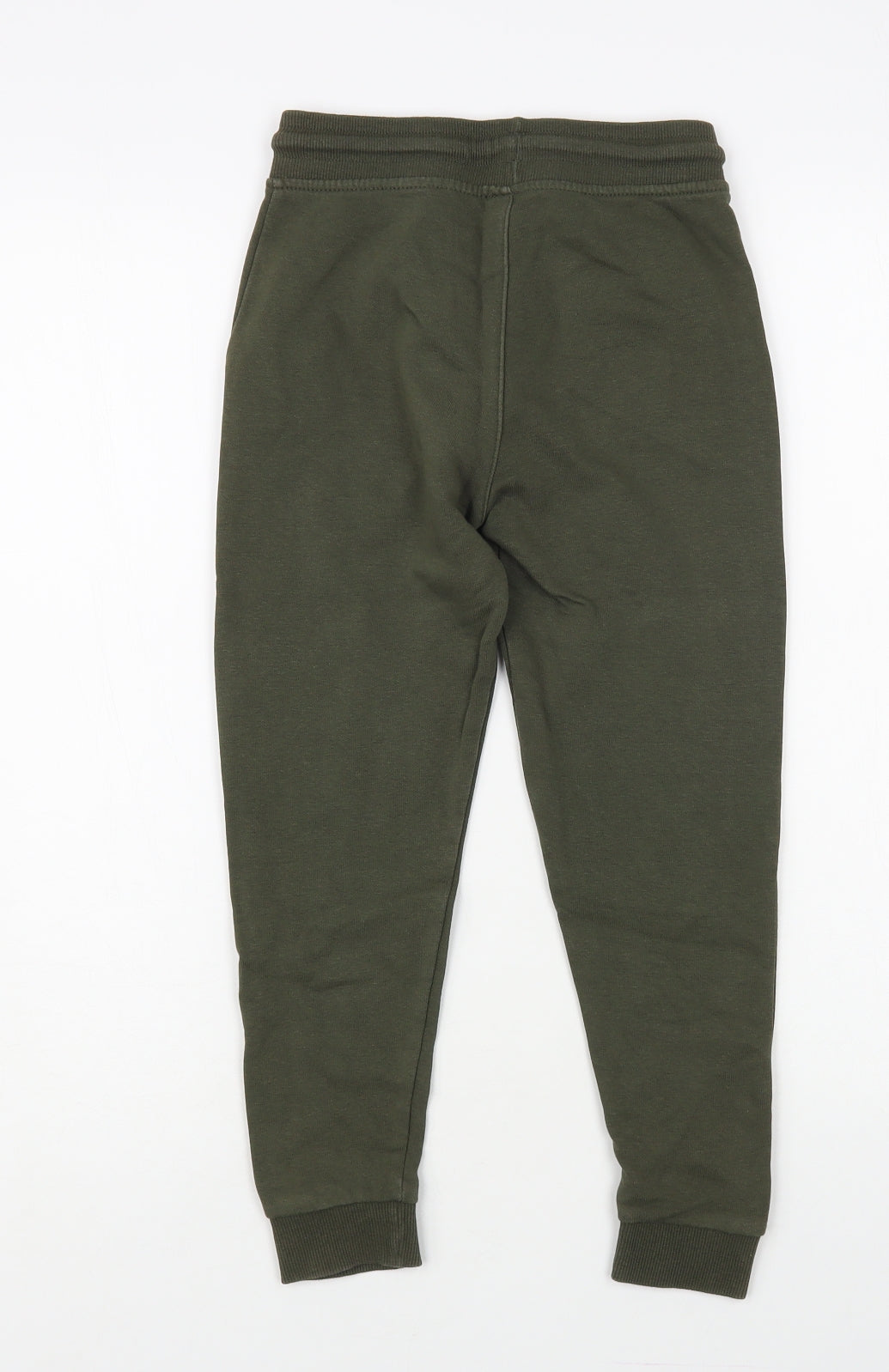 George Boys Green Cotton Jogger Trousers Size 7-8 Years Regular Drawstring