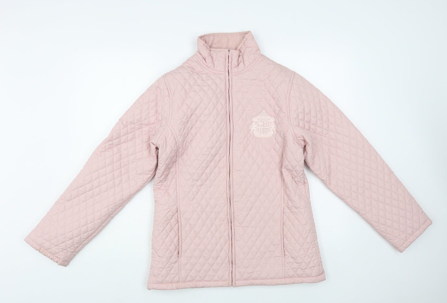 Pure & Natural Womens Pink Quilted Jacket Size S Zip