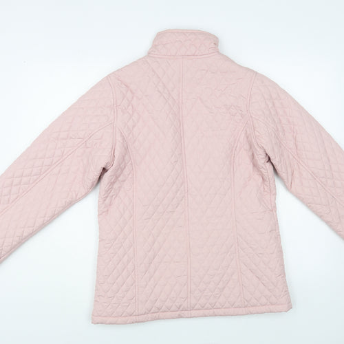 Pure & Natural Womens Pink Quilted Jacket Size S Zip