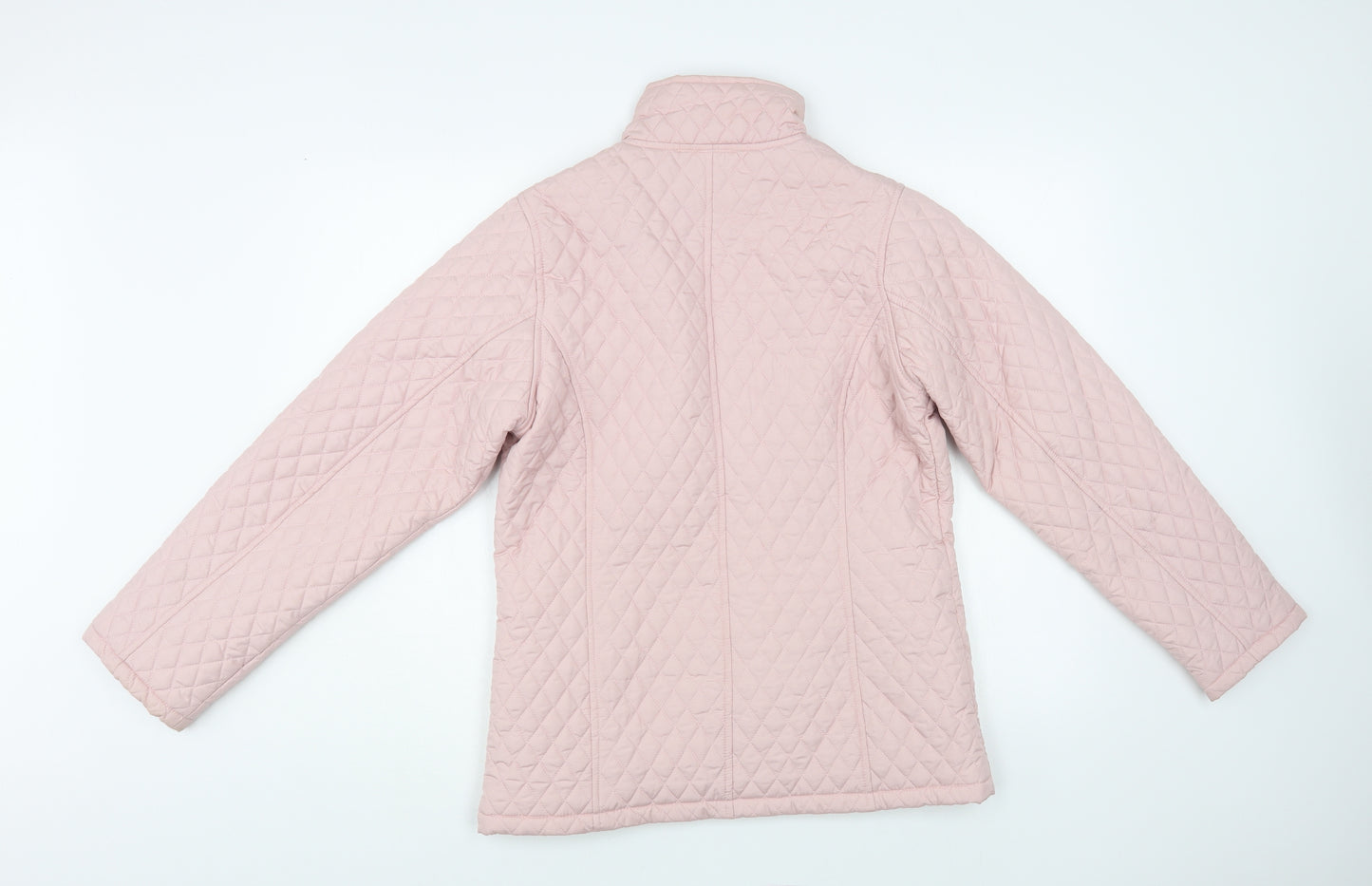 Pure & Natural Womens Pink Quilted Jacket Size S Zip