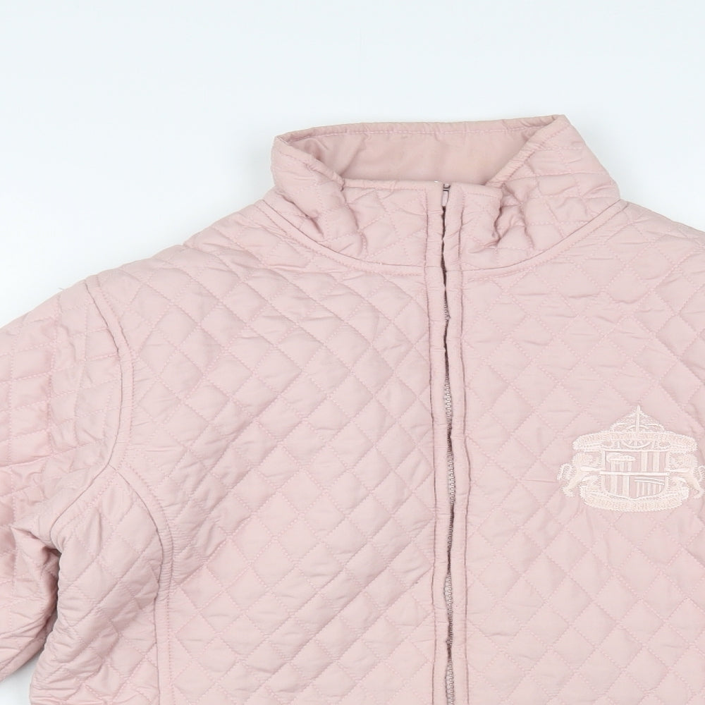 Pure & Natural Womens Pink Quilted Jacket Size S Zip