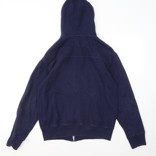 Yves Saint Laurent Womens Blue Cotton Full Zip Hoodie Size M