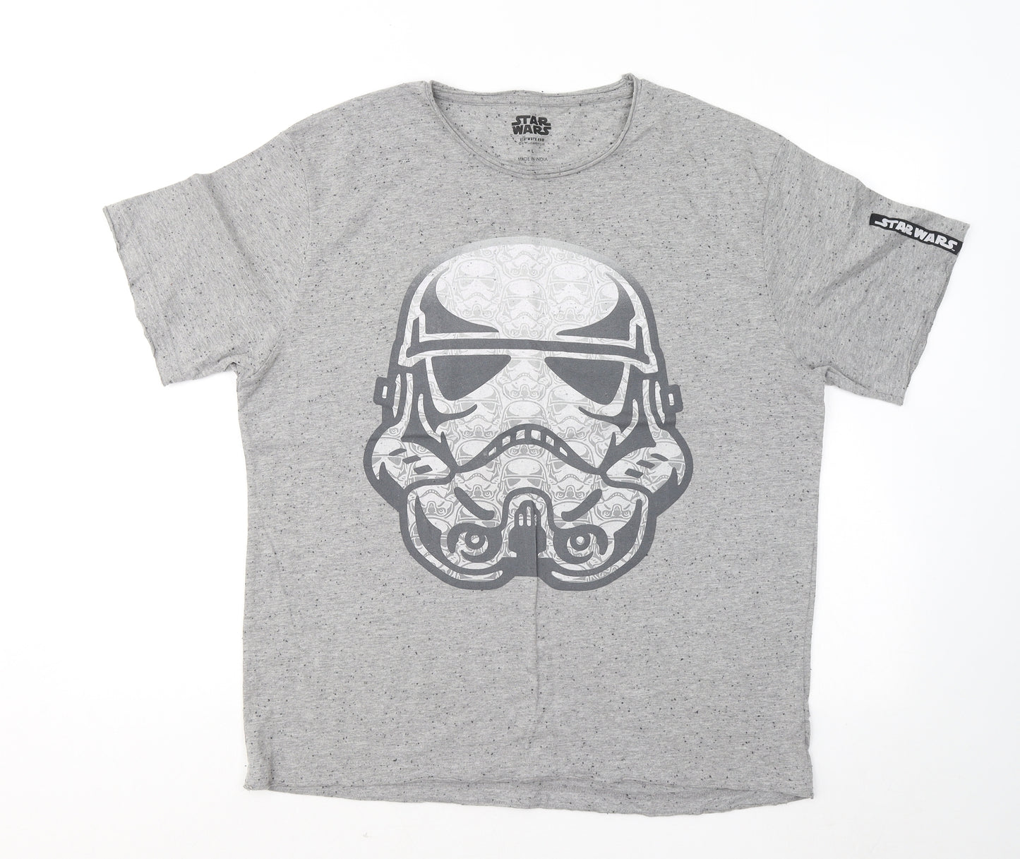 Primark Mens Grey Cotton T-Shirt Size L Round Neck - Star Wars