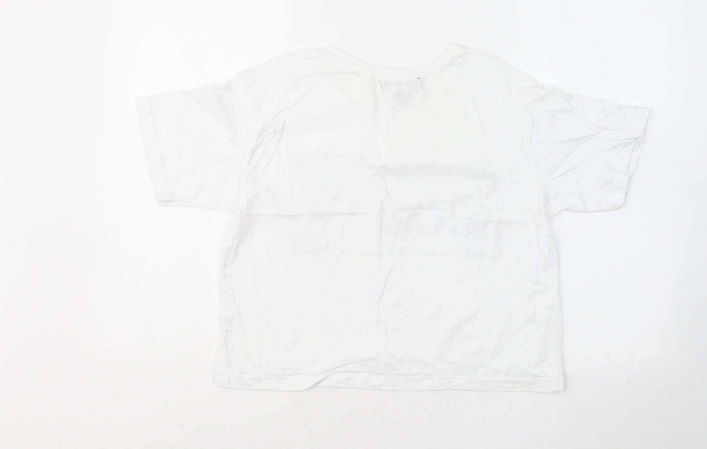 Atmosphere Womens White Cotton Basic T-Shirt Size 8 Round Neck - Hello Friday